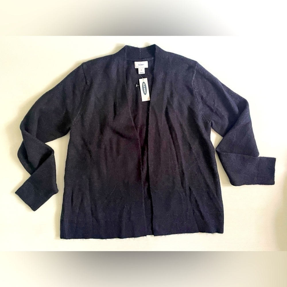 Old Navy Navy Blue Open Front Super Cozy Sweater Cardigan NWT Size Medium